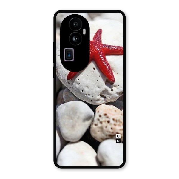 Red Star Fish Metal Back Case for Oppo Reno10 Pro Plus
