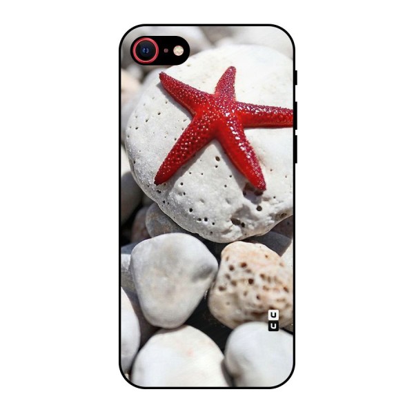 Red Star Fish Metal Back Case for iPhone 8