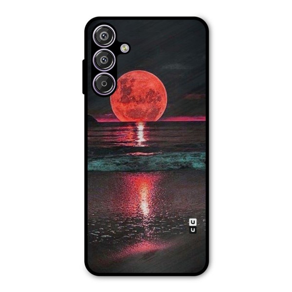 Red Sun Ocean Metal Back Case for Galaxy F15