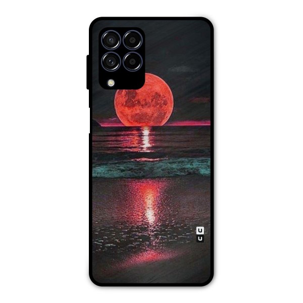 Red Sun Ocean Metal Back Case for Galaxy M53 5G