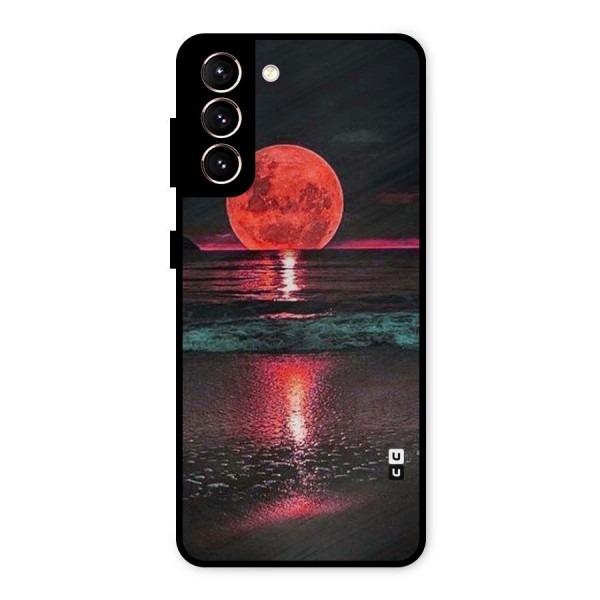 Red Sun Ocean Metal Back Case for Galaxy S21 5G