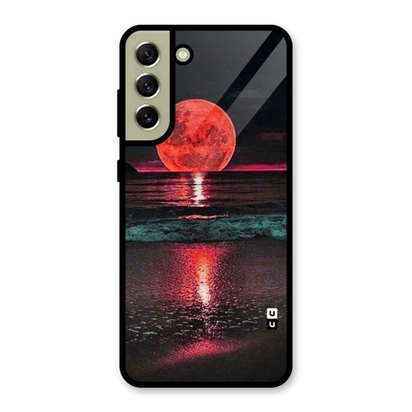 Red Sun Ocean Metal Back Case for Galaxy S21 FE 5G (2023)
