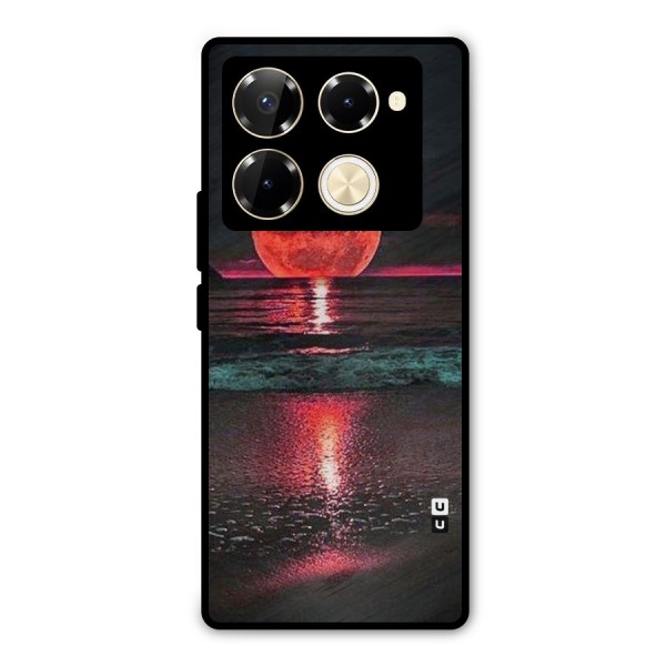 Red Sun Ocean Metal Back Case for Infinix Note 40 Pro