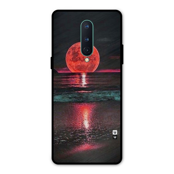 Red Sun Ocean Metal Back Case for OnePlus 8