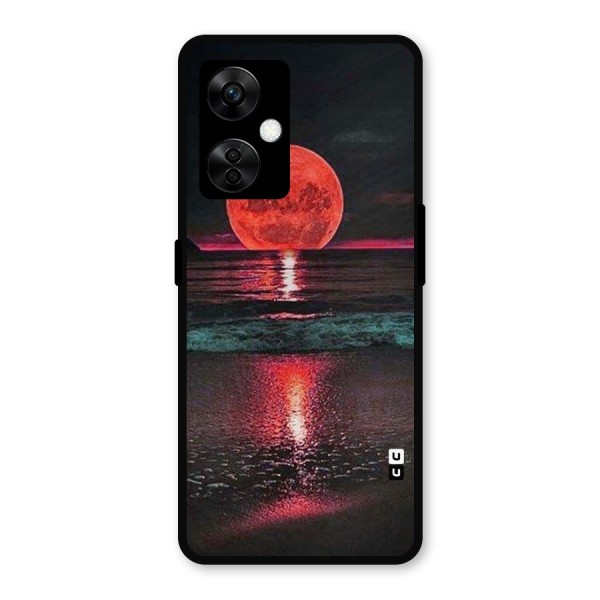 Red Sun Ocean Metal Back Case for OnePlus Nord CE 3 Lite