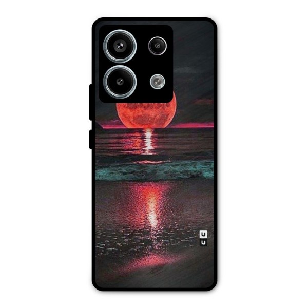 Red Sun Ocean Metal Back Case for Redmi Note 13 Pro 5G
