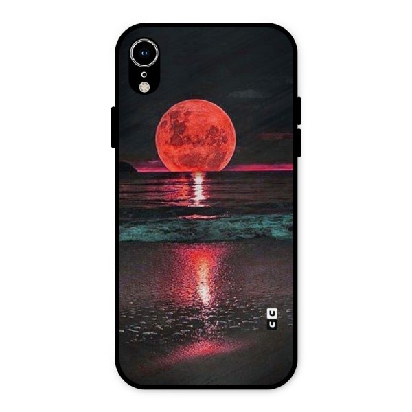 Red Sun Ocean Metal Back Case for iPhone XR