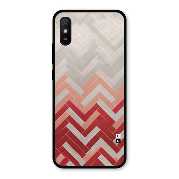 Reds and Greys Metal Back Case for Redmi 9i