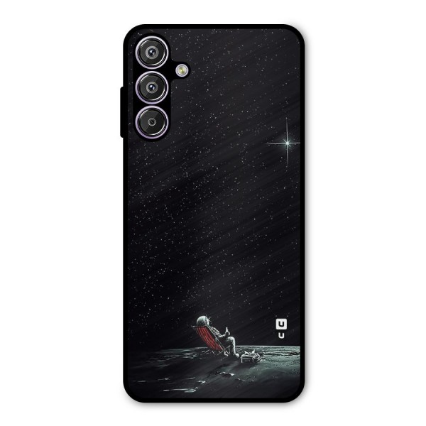 Resting Spaceman Face Metal Back Case for Galaxy F15