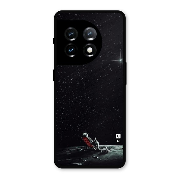 Resting Spaceman Face Metal Back Case for OnePlus 11