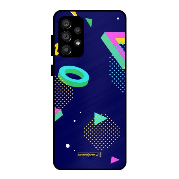 Retro Abstract Metal Back Case for Galaxy A73 5G