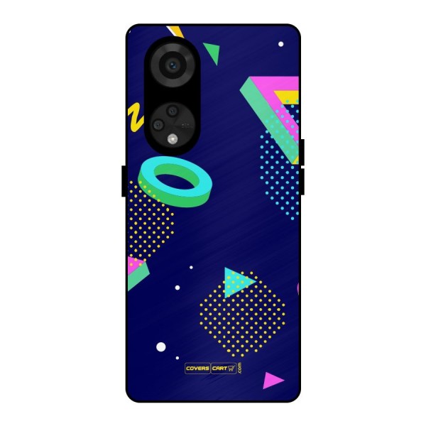 Retro Abstract Metal Back Case for Reno8 T 5G