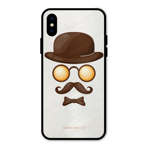 Retro Style Metal Back Case for iPhone X