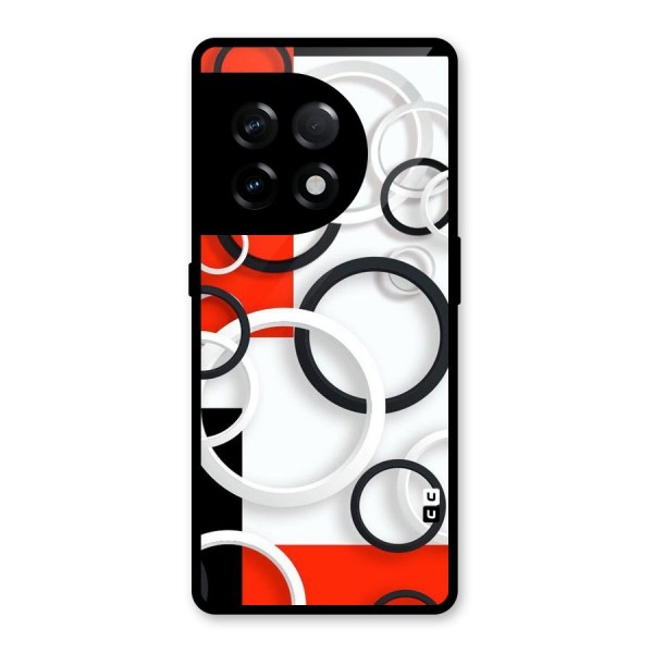 Rings Abstract Glass Back Case for OnePlus 11R