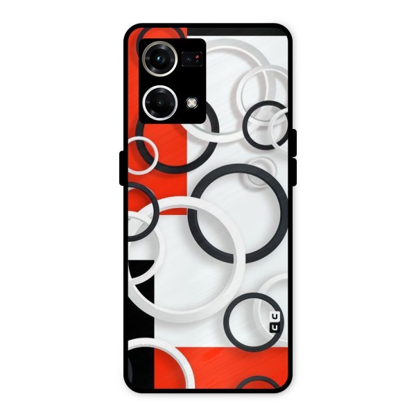 Rings Abstract Metal Back Case for Oppo F21s Pro 4G