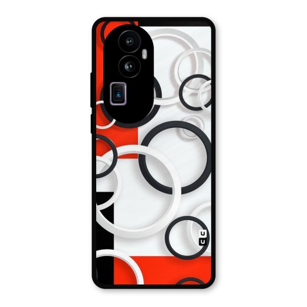 Rings Abstract Metal Back Case for Oppo Reno10 Pro Plus