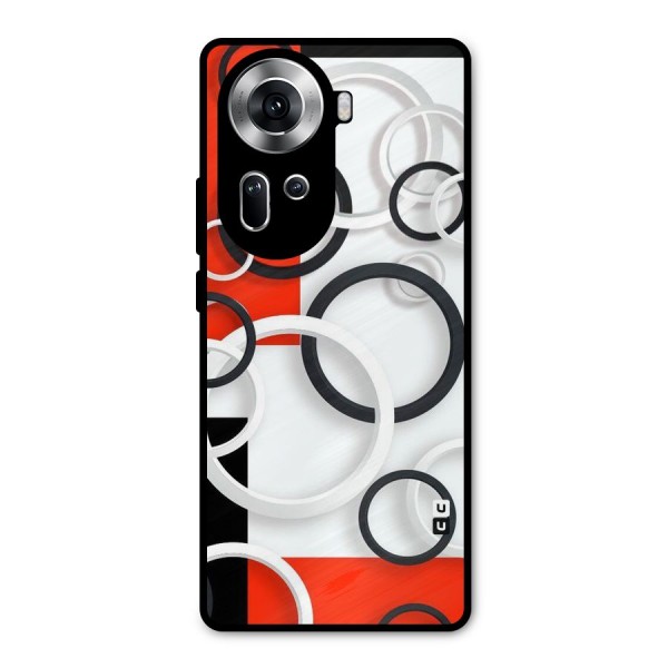 Rings Abstract Metal Back Case for Oppo Reno11 5G
