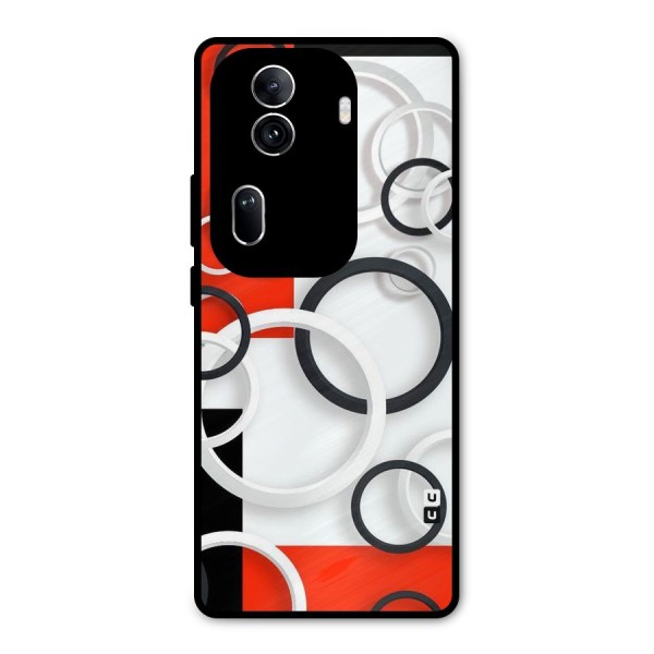 Rings Abstract Metal Back Case for Oppo Reno11 Pro 5G