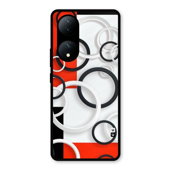 Rings Abstract Metal Back Case for Vivo T2