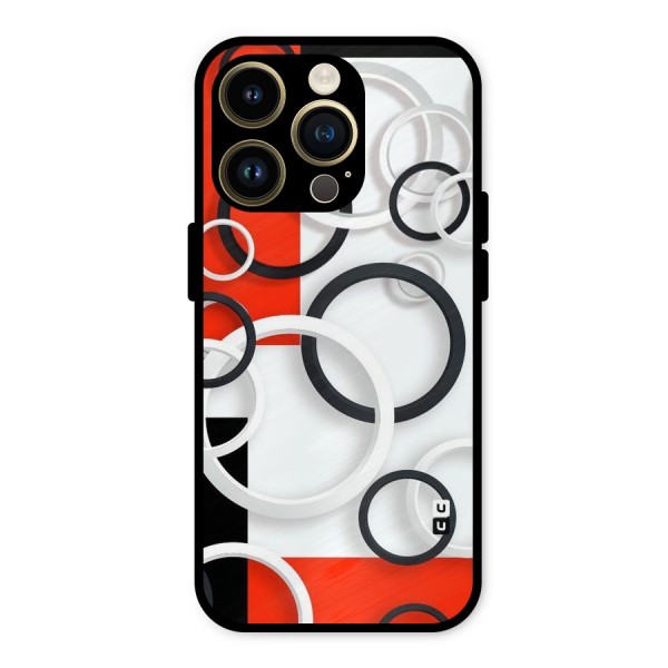 Rings Abstract Metal Back Case for iPhone 14 Pro