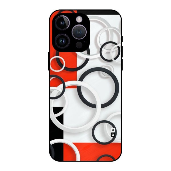Rings Abstract Metal Back Case for iPhone 14 Pro Max