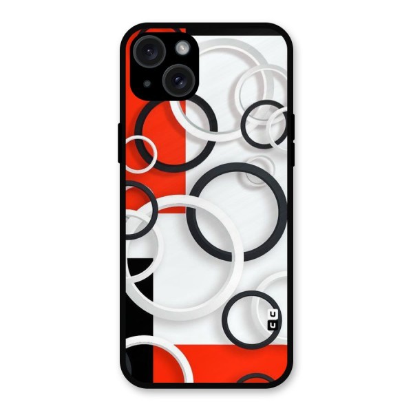 Rings Abstract Metal Back Case for iPhone 15 Plus