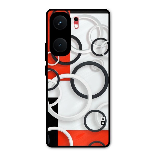 Rings Abstract Metal Back Case for iQOO Neo 9 Pro