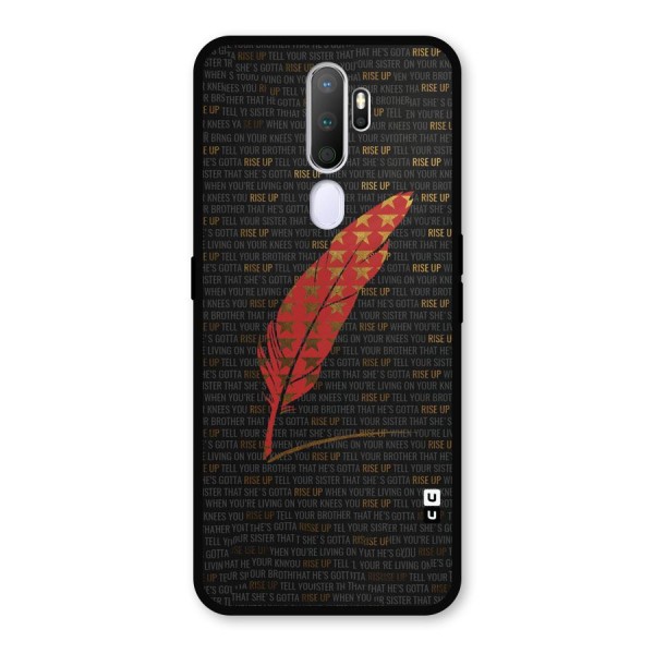 Rise Up Feather Metal Back Case for Oppo A9 (2020)