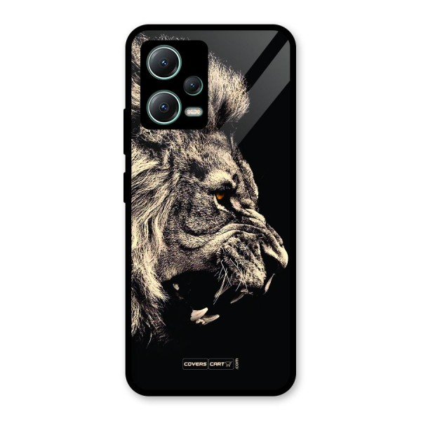 Roaring Lion Glass Back Case for Poco X5