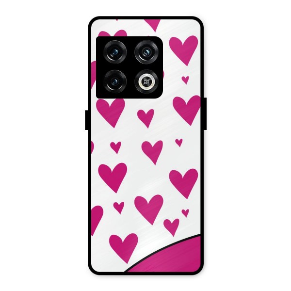Romantic Couples with Hearts Metal Back Case for OnePlus 10 Pro 5G