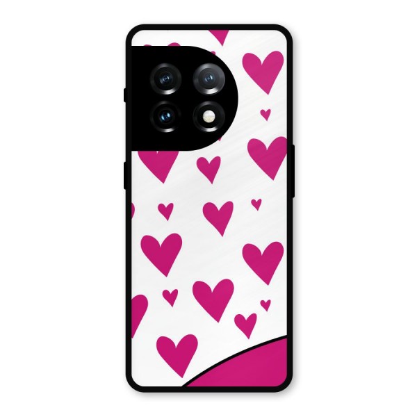 Romantic Couples with Hearts Metal Back Case for OnePlus 11
