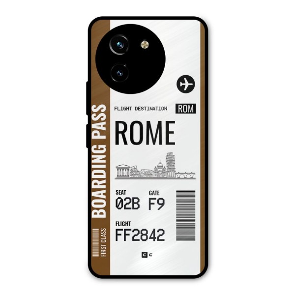 Rome Boarding Pass Metal Back Case for Vivo Y200i