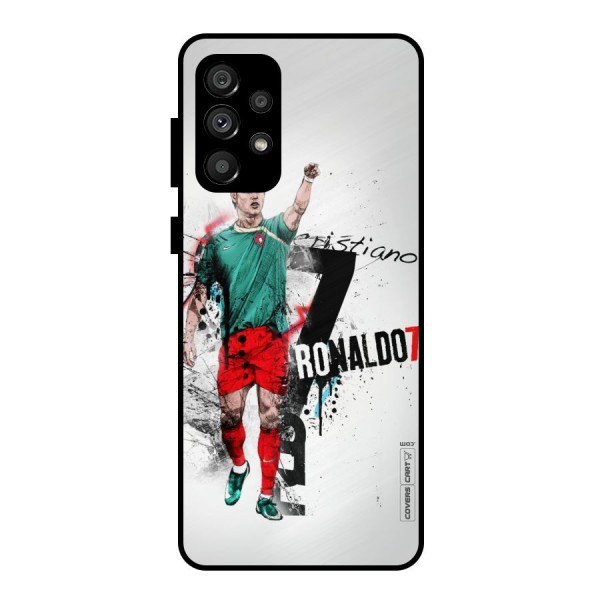 Ronaldo In Portugal Jersey Metal Back Case for Galaxy A73 5G