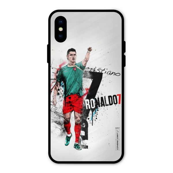 Ronaldo In Portugal Jersey Metal Back Case for iPhone X
