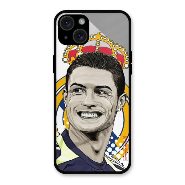 Ronaldo Madrid King Metal Back Case for iPhone 15 Plus