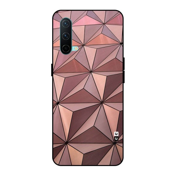 Rosegold Abstract Shapes Metal Back Case for Nord CE 5g