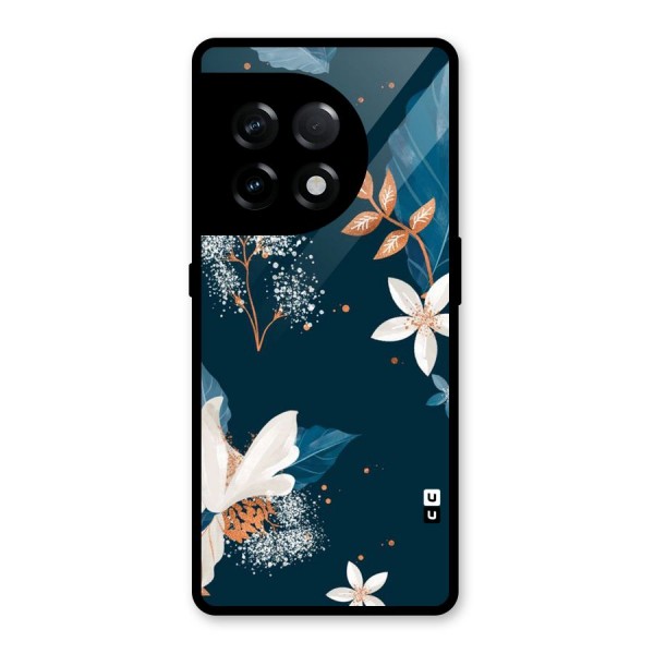 Royal Floral Glass Back Case for OnePlus 11R