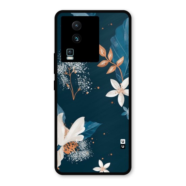 Royal Floral Metal Back Case for iQOO Neo 7