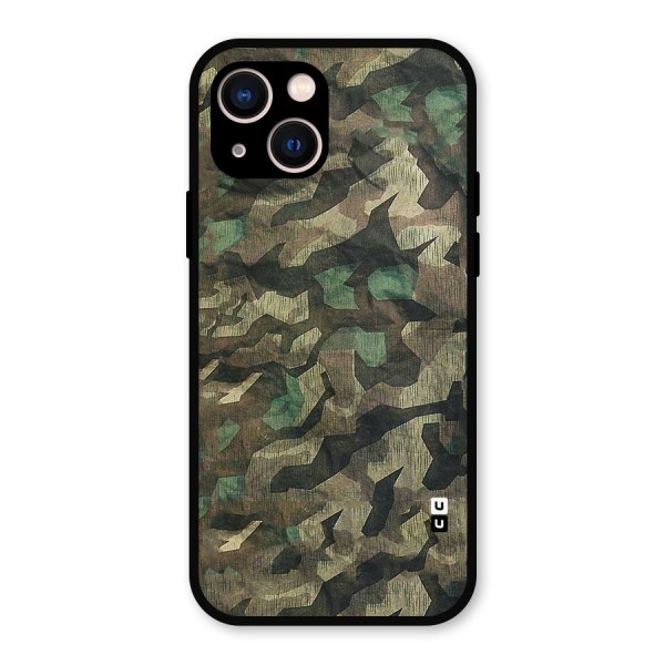 Rugged Army Metal Back Case for iPhone 13