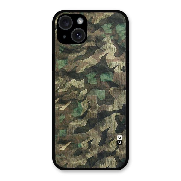 Rugged Army Metal Back Case for iPhone 15 Plus