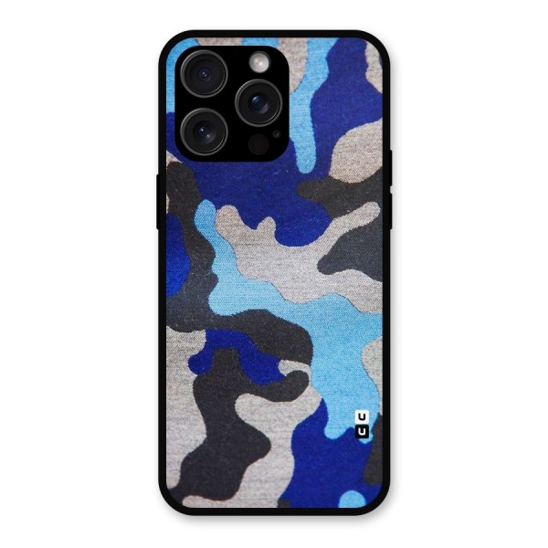 Rugged Camouflage Metal Back Case for iPhone 15 Pro Max