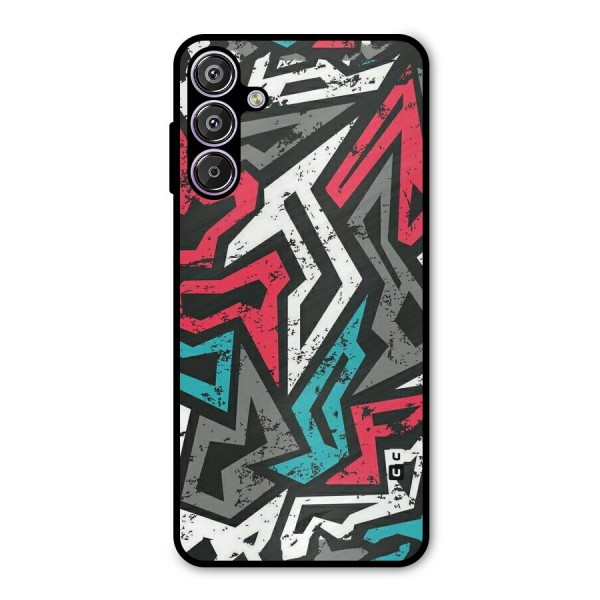 Rugged Strike Abstract Metal Back Case for Galaxy F15