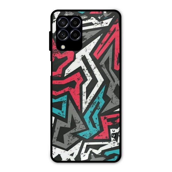 Rugged Strike Abstract Metal Back Case for Galaxy M53 5G