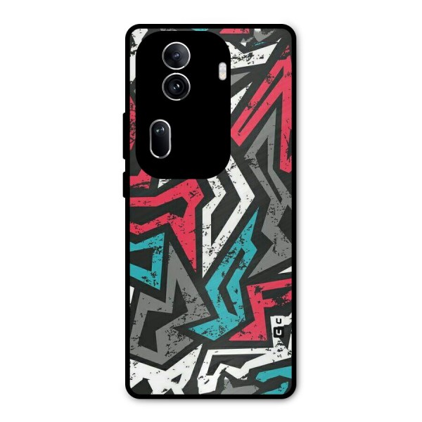 Rugged Strike Abstract Metal Back Case for Oppo Reno11 Pro 5G