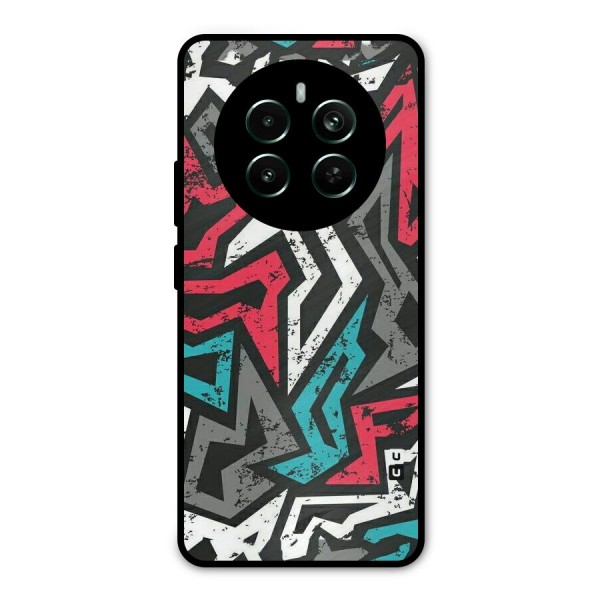 Rugged Strike Abstract Metal Back Case for Realme 12 Plus