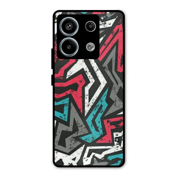 Rugged Strike Abstract Metal Back Case for Redmi Note 13 Pro 5G