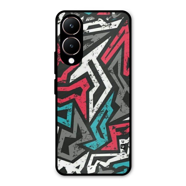 Rugged Strike Abstract Metal Back Case for Vivo Y28