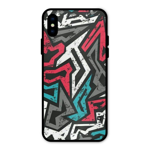 Rugged Strike Abstract Metal Back Case for iPhone X
