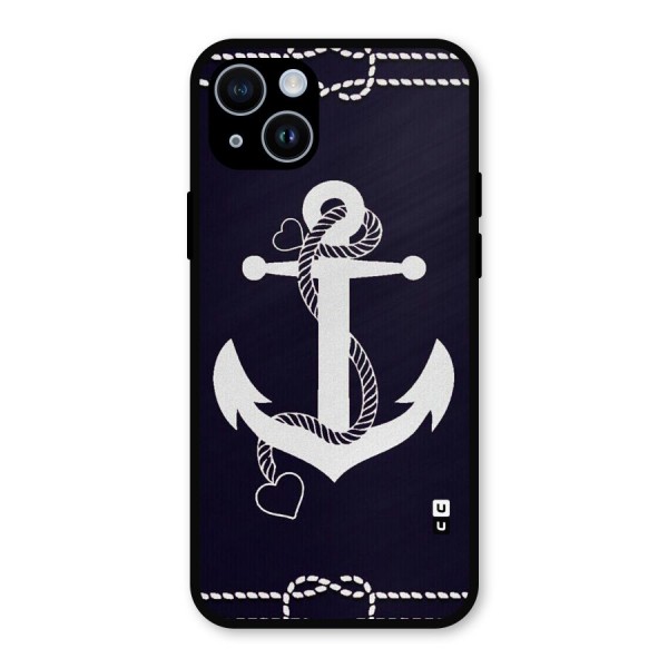 Sail Anchor Metal Back Case for iPhone 14