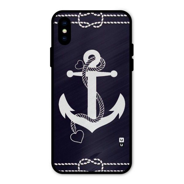 Sail Anchor Metal Back Case for iPhone X